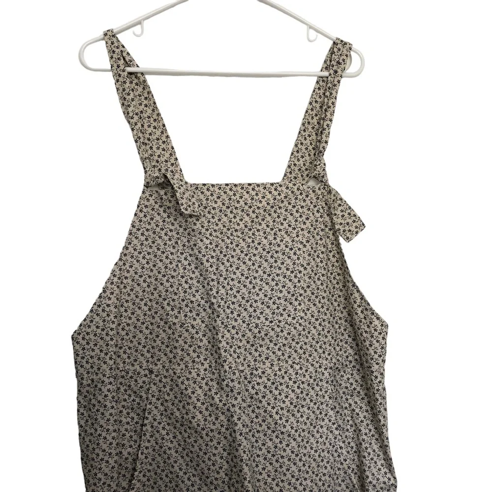 Farmhouse Frocks Overalls Floral Md Relaxed Tapered Bib Handmade Amish Romper - Picture 2 of 7
